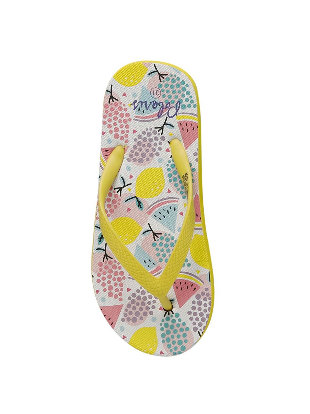 620424.F2FX Sarı Kız Çocuk Terlik-4