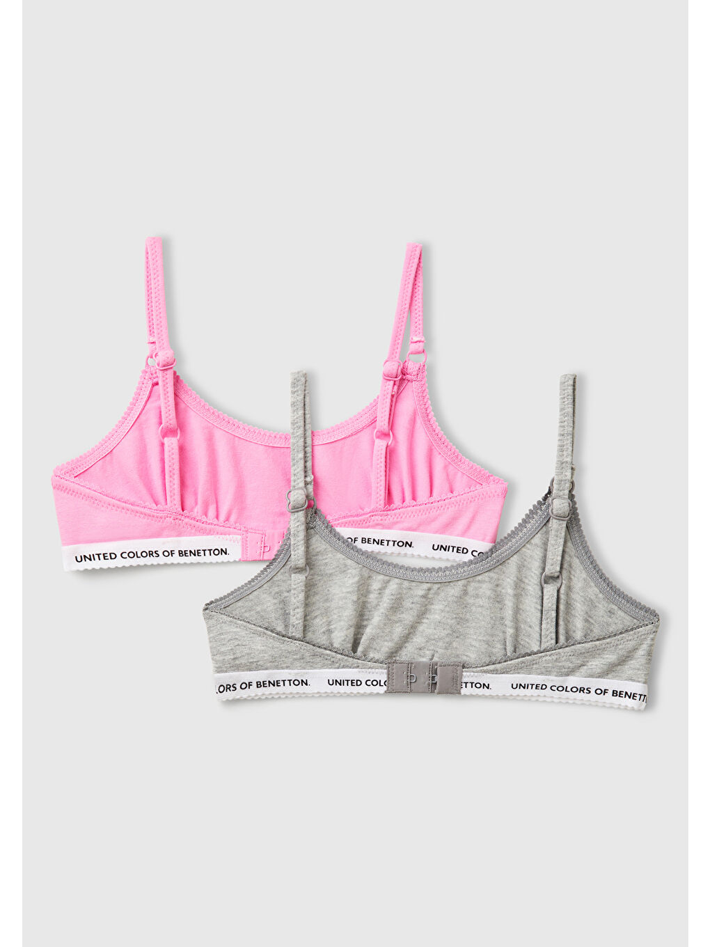 Kız Çocuk Pembe Logo Bantlı Ayarlanabilir Askılı 2'li Sütyen Seti-1