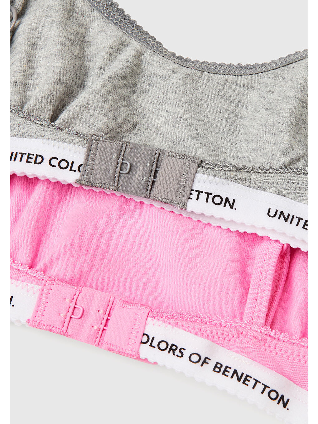 Kız Çocuk Pembe Logo Bantlı Ayarlanabilir Askılı 2'li Sütyen Seti-2