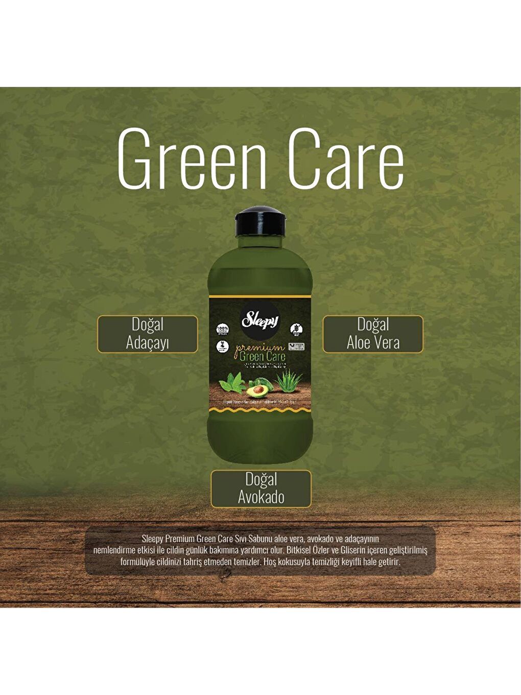 Sleepy Beyaz Premium Green Care Serisi Sıvı Sabun 2x1500 ml - 1