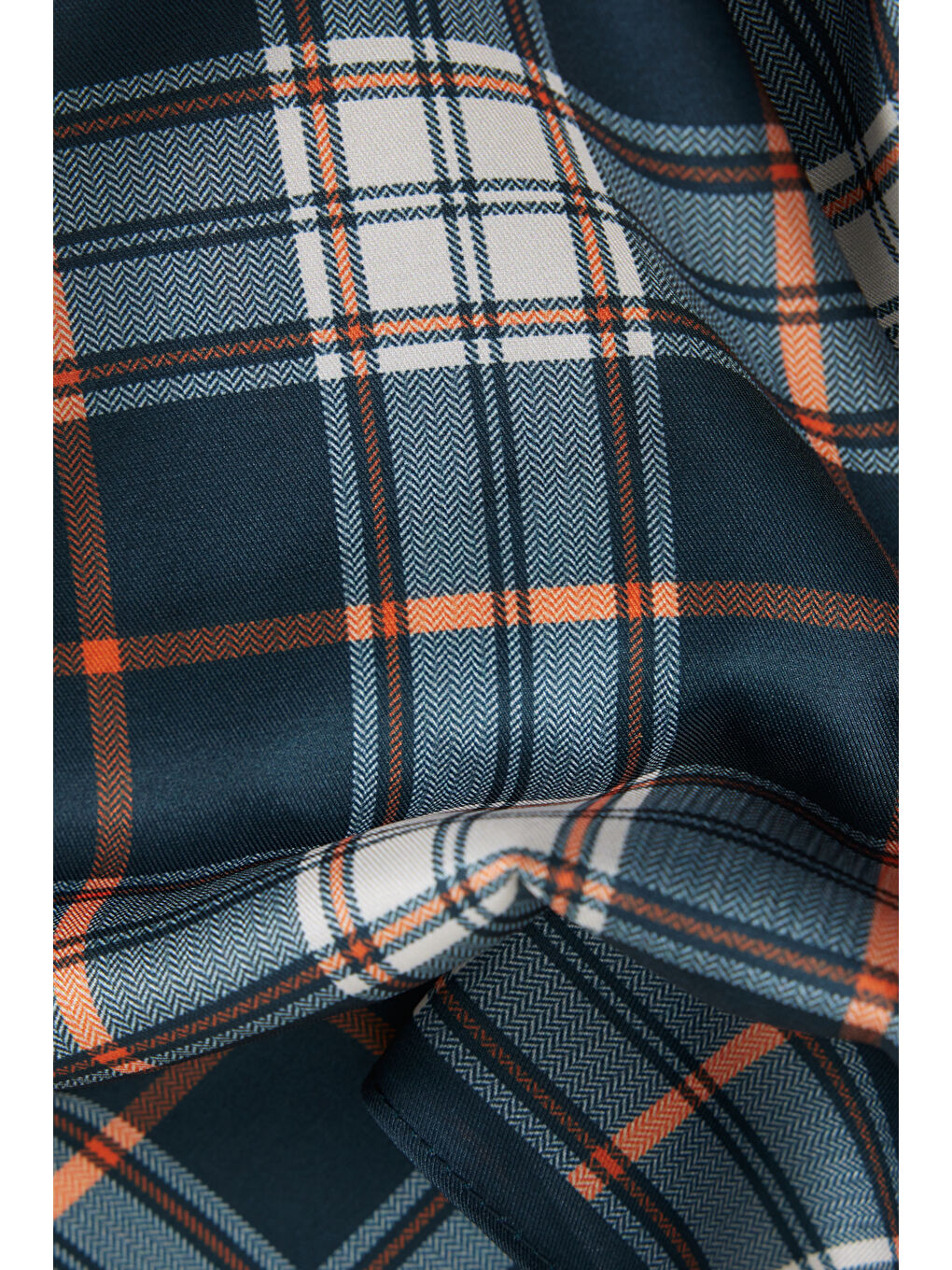 Erkek Yeşil-Turuncu Desenli Mendil-2