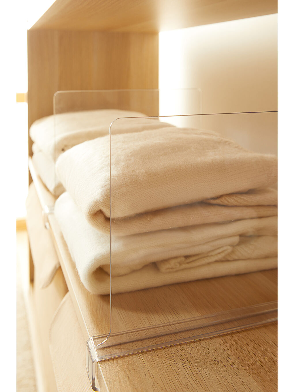 Renksiz 4'lü Şeffaf Akrilik Çanta Raf Düzenleyici 20 x 30 x 0.29 cm-4