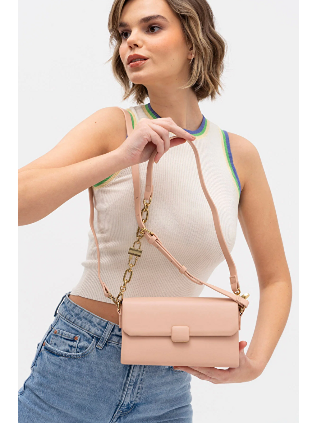 Pembe Kadın El Ve Omuz Çantası BYN1103