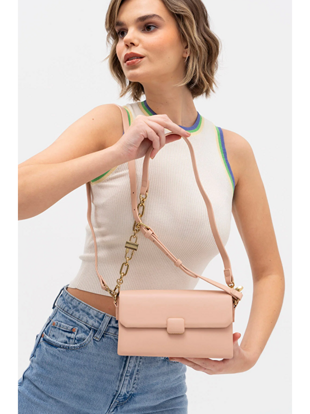 Pembe Kadın El Ve Omuz Çantası BYN1103-2