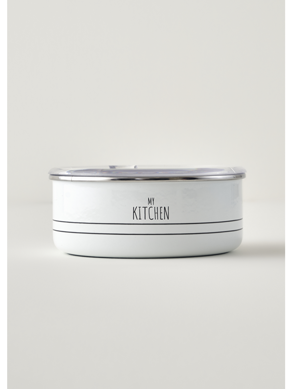 My Kitchen 3'lü Emaye Saklama Kabı Seti Beyaz-2