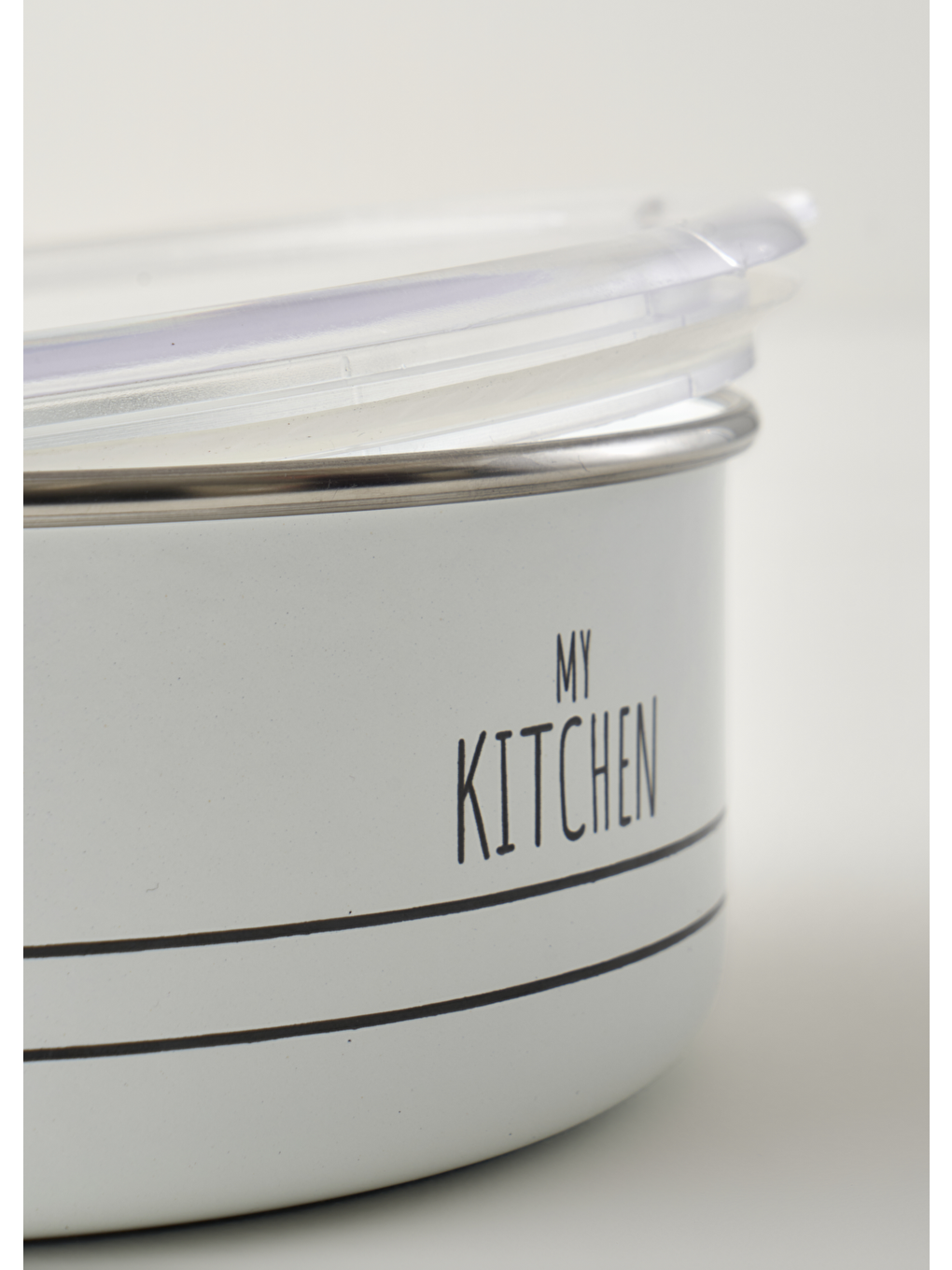 My Kitchen 3'lü Emaye Saklama Kabı Seti Beyaz-4