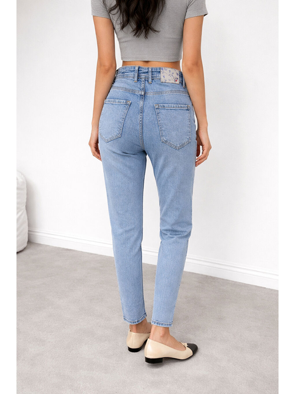 Buz Mavi Esnek Dar Paça Jean-1