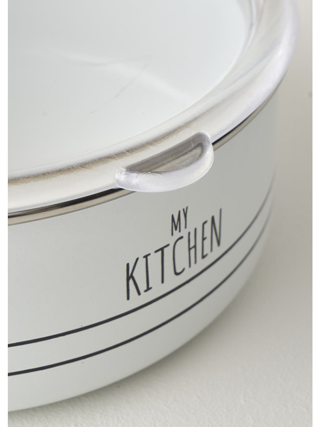 My Kitchen 3'lü Emaye Saklama Kabı Seti Beyaz-5