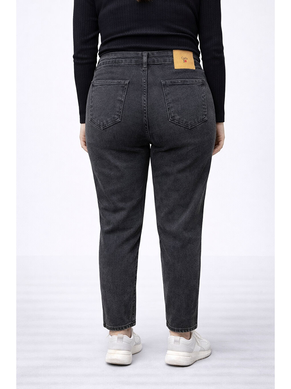 Büyük Beden Esnek Siyah Jean-2