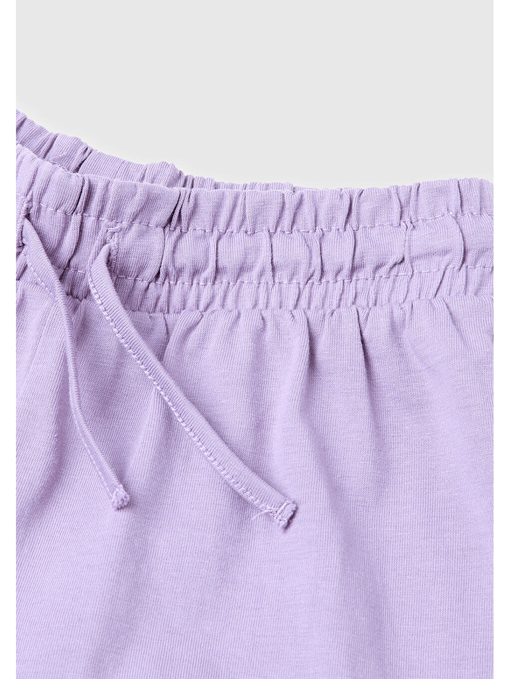 Kız Çocuk Lila İşleme Logo Detaylı Regular Fit Bermuda Şort-2