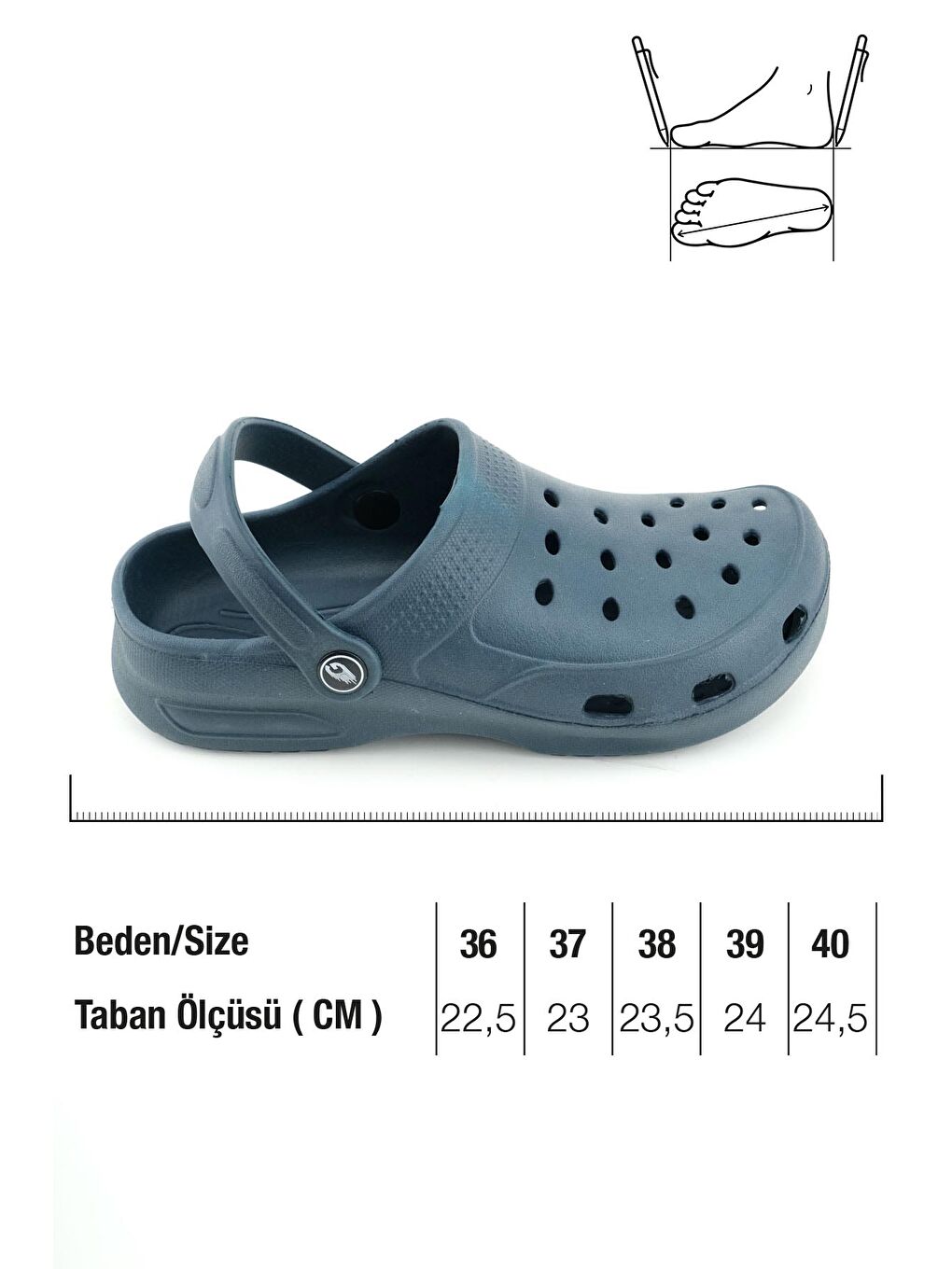 Lacivert Kadın Yazlık Eva Ev Banyo Bahçe Havuz Rahat Taban Sabo Terlik-1