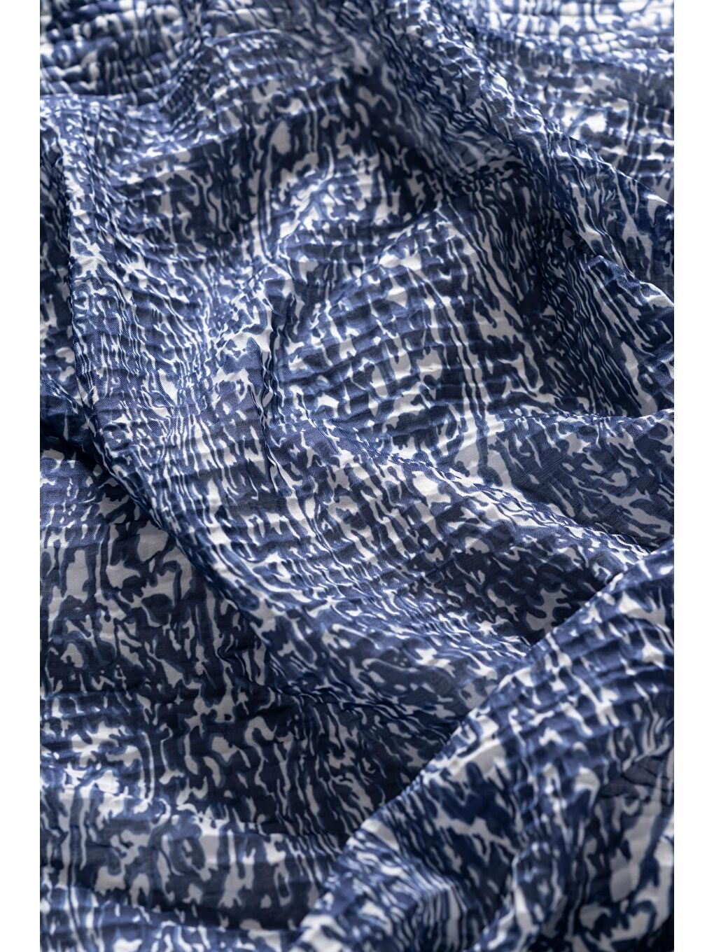 Lacivert Kadın Tyana Müslin Şal-3