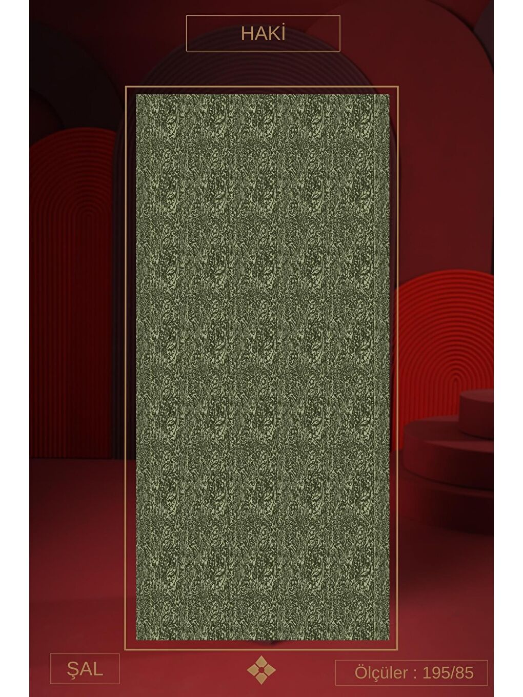 Haki Kadın Tyana Müslin Şal-1