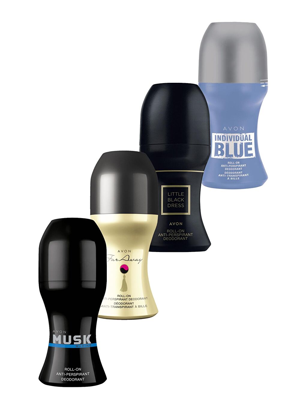 AVON Individual Blue, Musk Marine Erkek Rollon ve Little Black Dress, Far Away Kadın Rollon Paketi