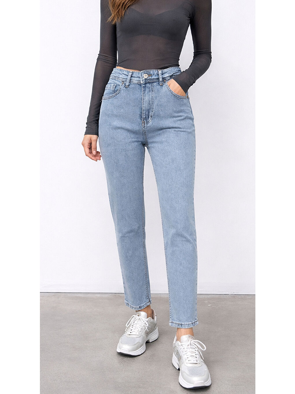 Açık Mavi Esnek Jean-3