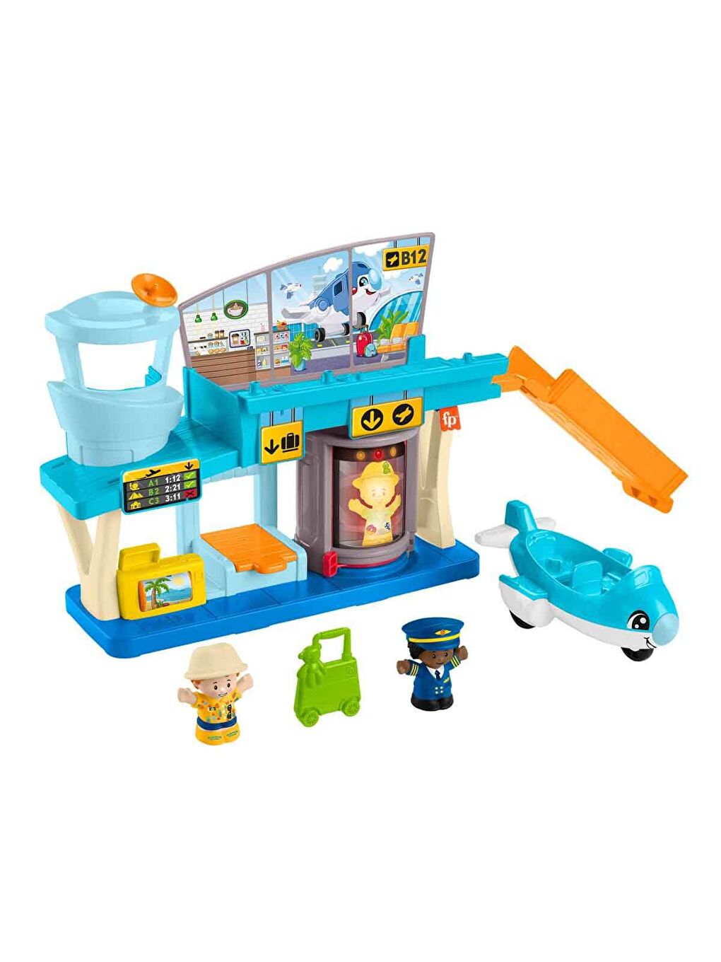 FISHER PRICE Renksiz Little People Eğlenceli Havaalanı Oyun Seti