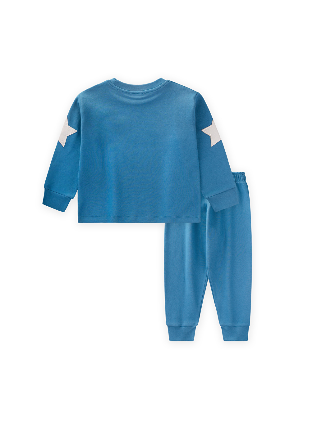 Uzay Aracı Aplikeli Pijama Takım 2-8 Yaş İndigo Mavi-1