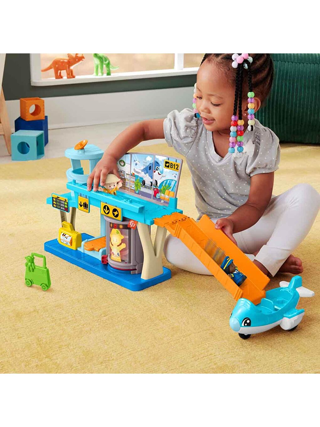 FISHER PRICE Renksiz Little People Eğlenceli Havaalanı Oyun Seti - 3