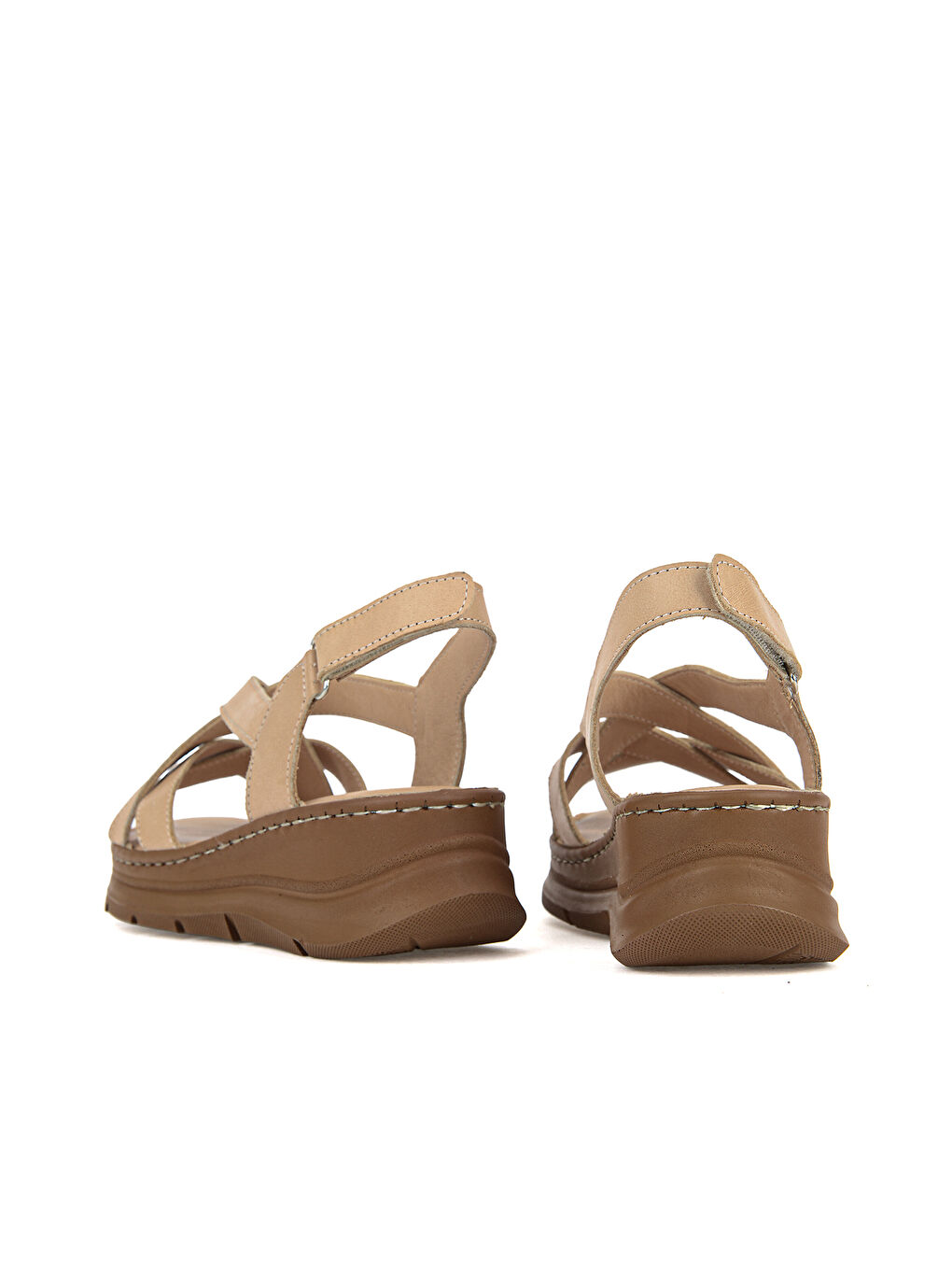 Bej Kadın Hakiki Deri Konfor Sandalet 1611051Z041 Nude-2