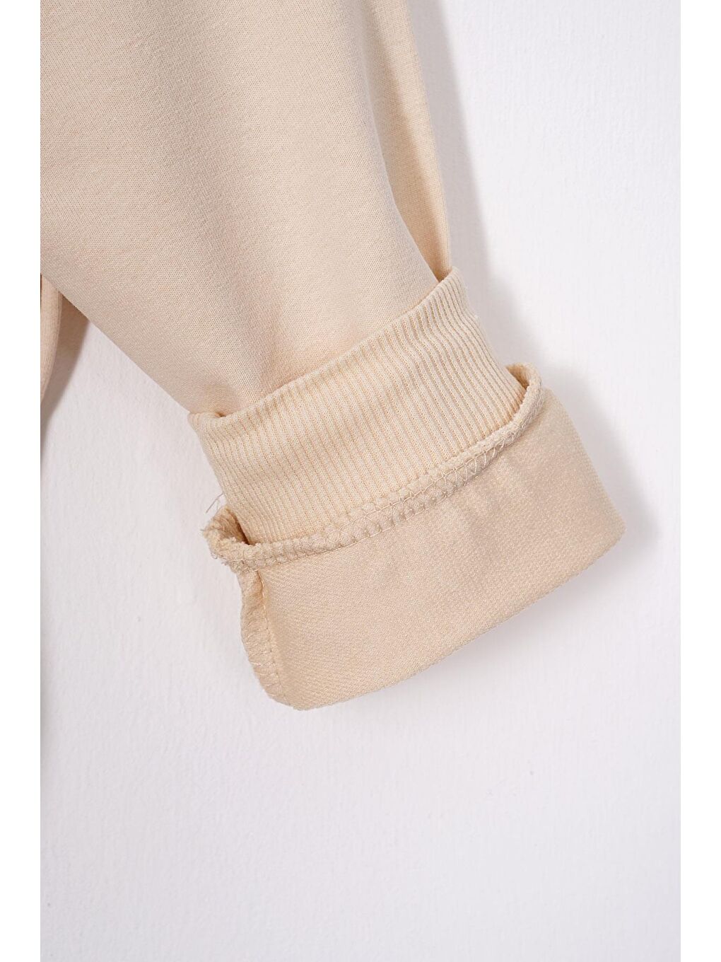 Bej Kalp Baskılı Kız Çocuk Eşofman Takım-4