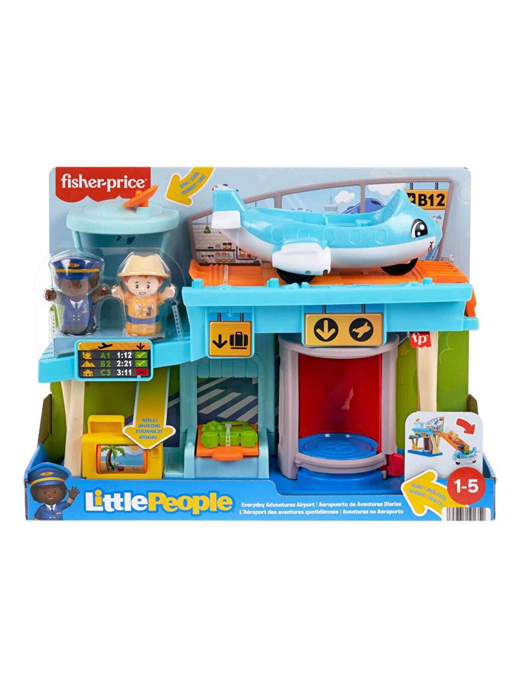 FISHER PRICE Renksiz Little People Eğlenceli Havaalanı Oyun Seti - 4