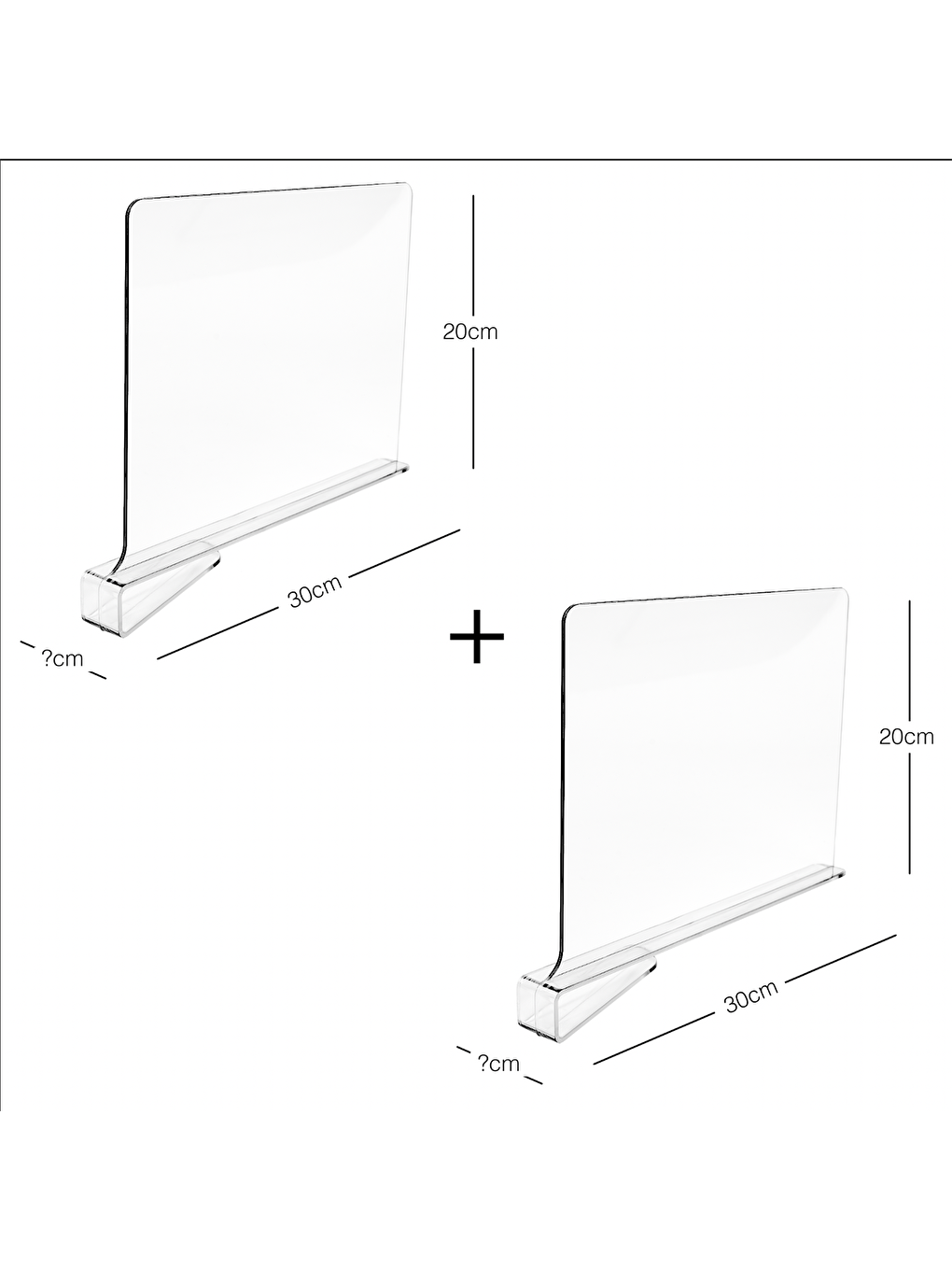 Renksiz 2'li Şeffaf Akrilik Çanta Raf Düzenleyici 20 x 30 x 0.29 cm-7
