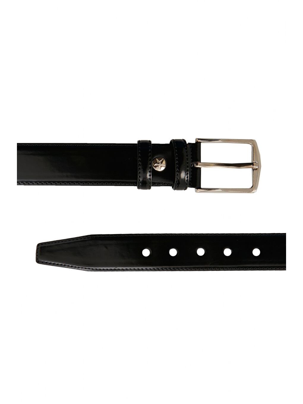 Erkek Siyah Klasik Düz Takım Elbise Kemeri-1