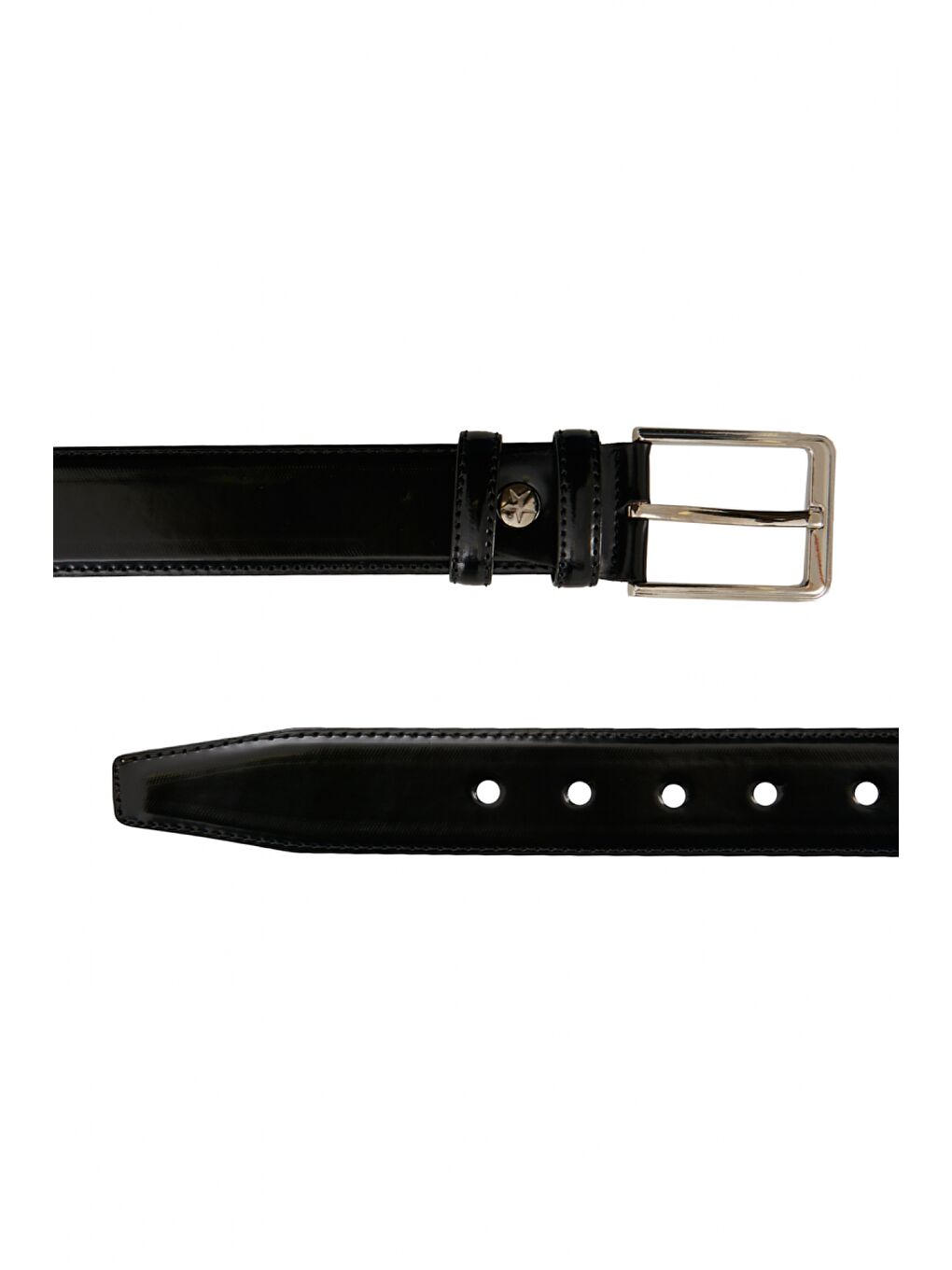 Erkek Siyah Klasik Düz Takım Elbise Kemeri-3