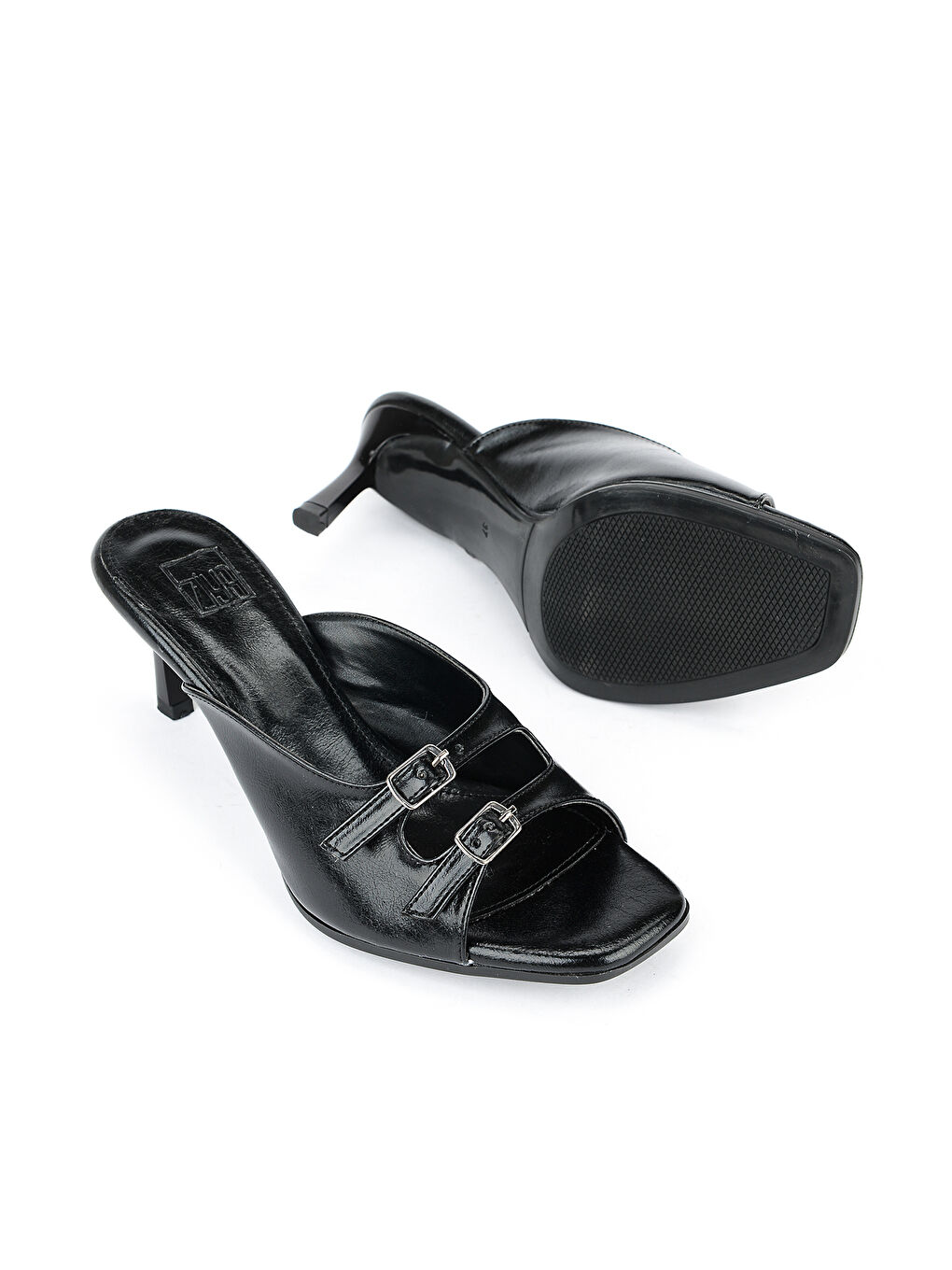 Kadın Topuklu Terlik 161996Z612 Siyah-3