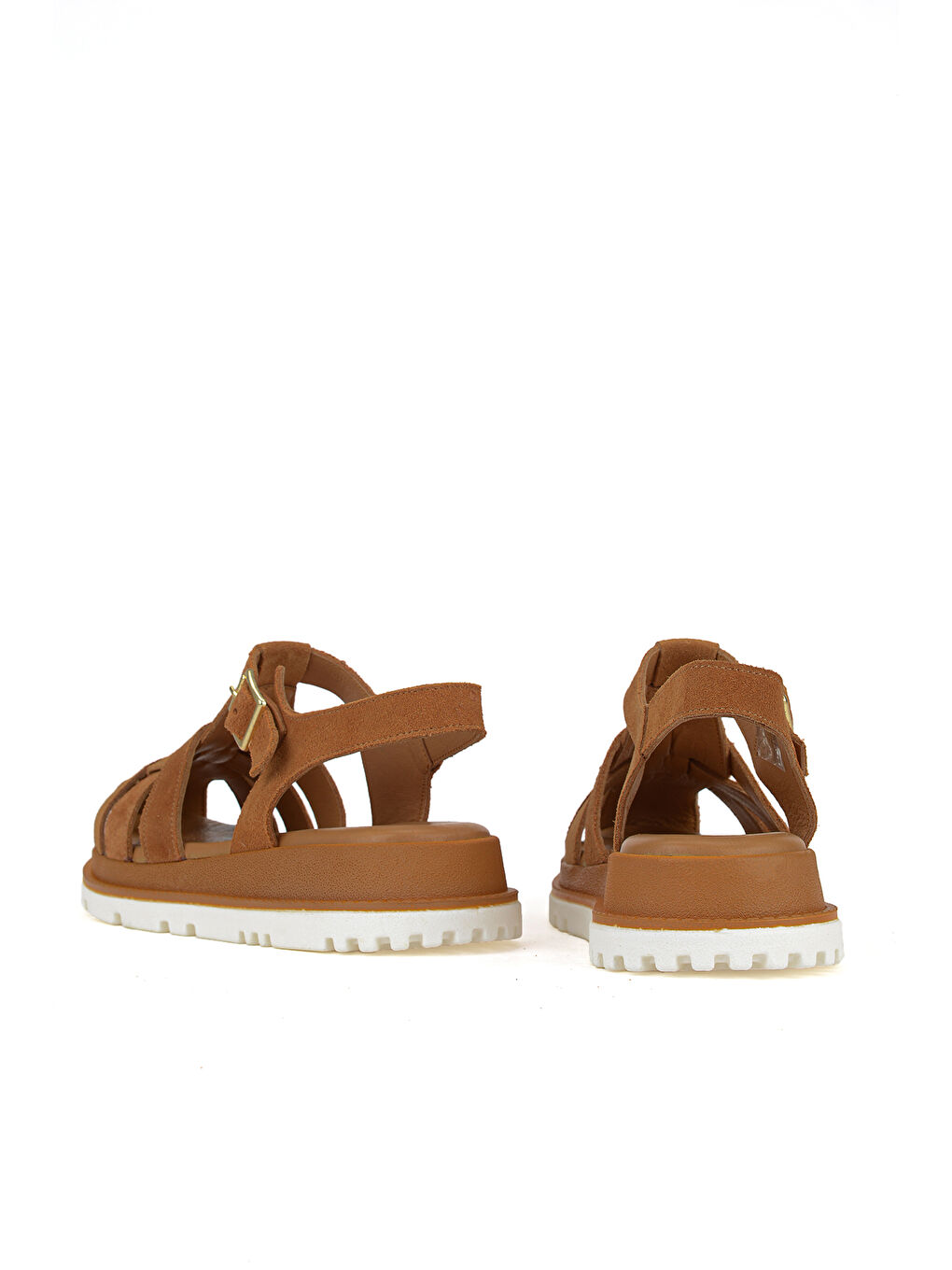 Kahverengi Kadın Hakiki Deri Sandalet 1611061ZM20 Taba-2