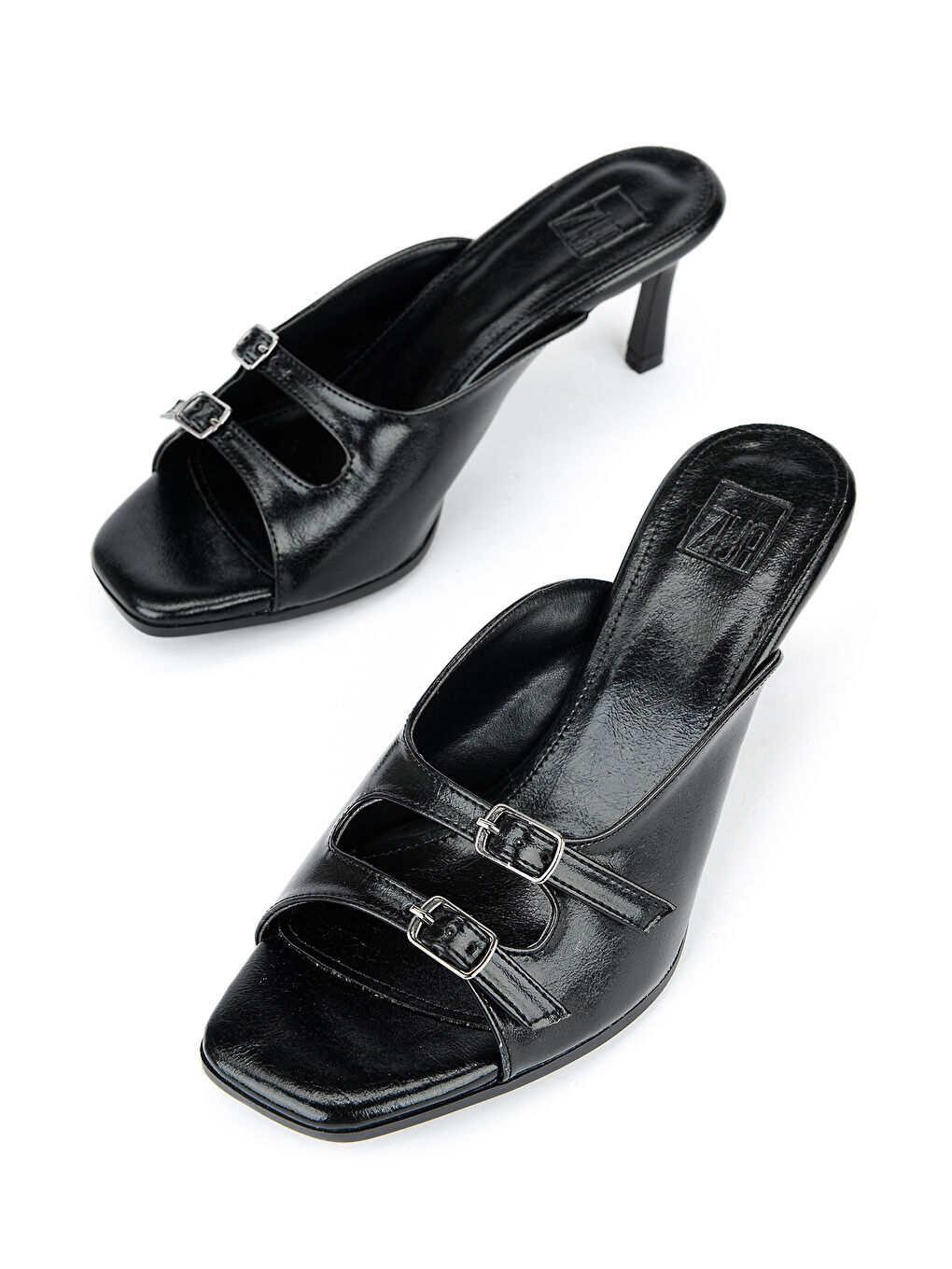 Kadın Topuklu Terlik 161996Z612 Siyah-4