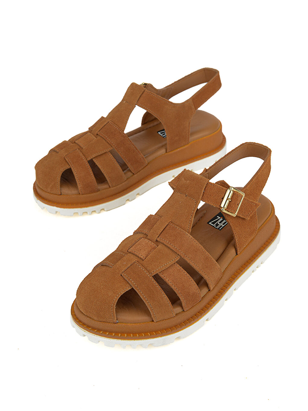 Kahverengi Kadın Hakiki Deri Sandalet 1611061ZM20 Taba-4