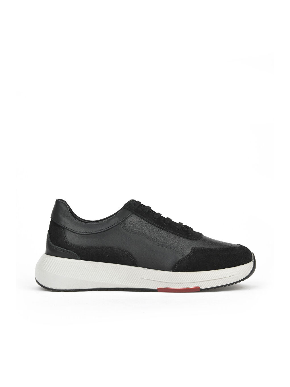 Erkek Hakiki Deri Sneaker 151423Z520 Siyah