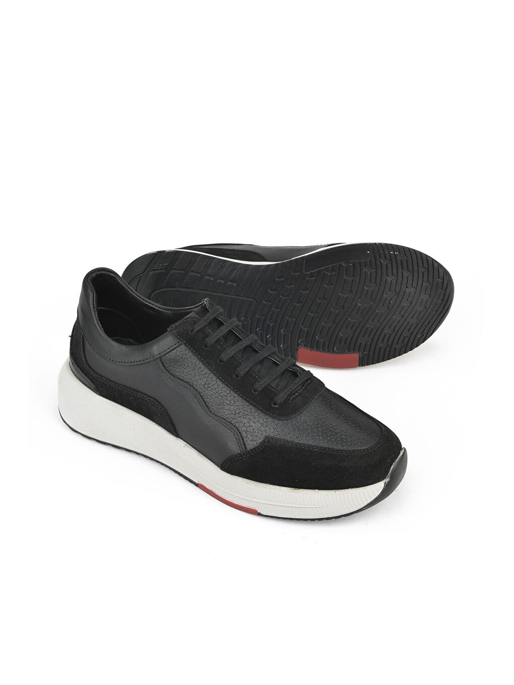 Erkek Hakiki Deri Sneaker 151423Z520 Siyah-3