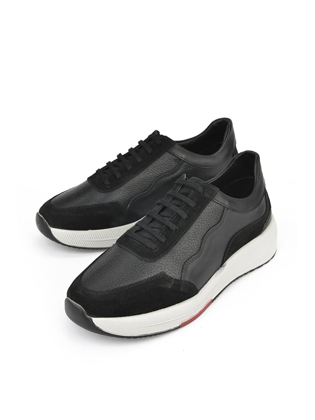 Erkek Hakiki Deri Sneaker 151423Z520 Siyah-4