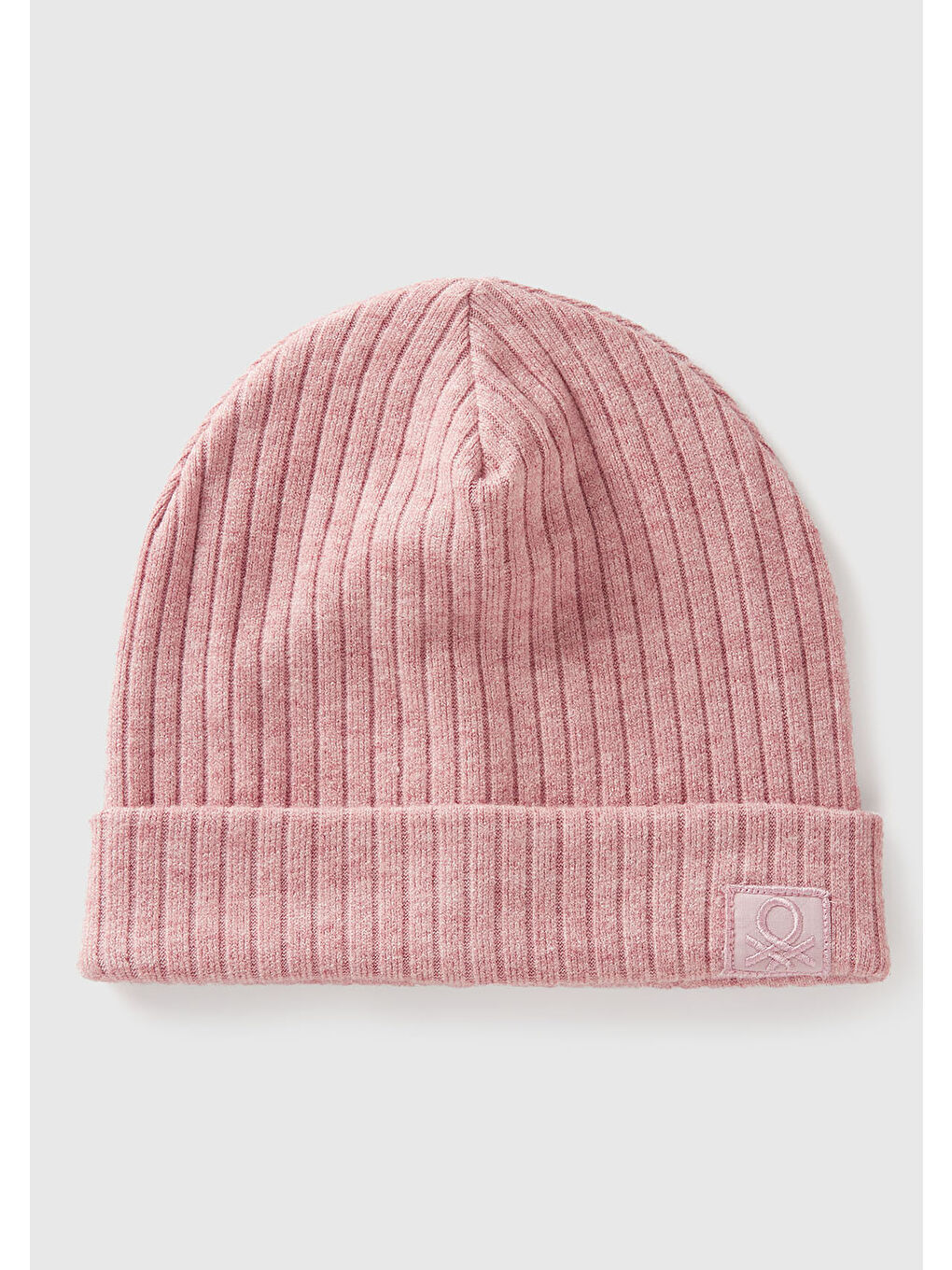 Kız Çocuk Pembe 3D İşlemeli Astarlı Nervürlü Bere