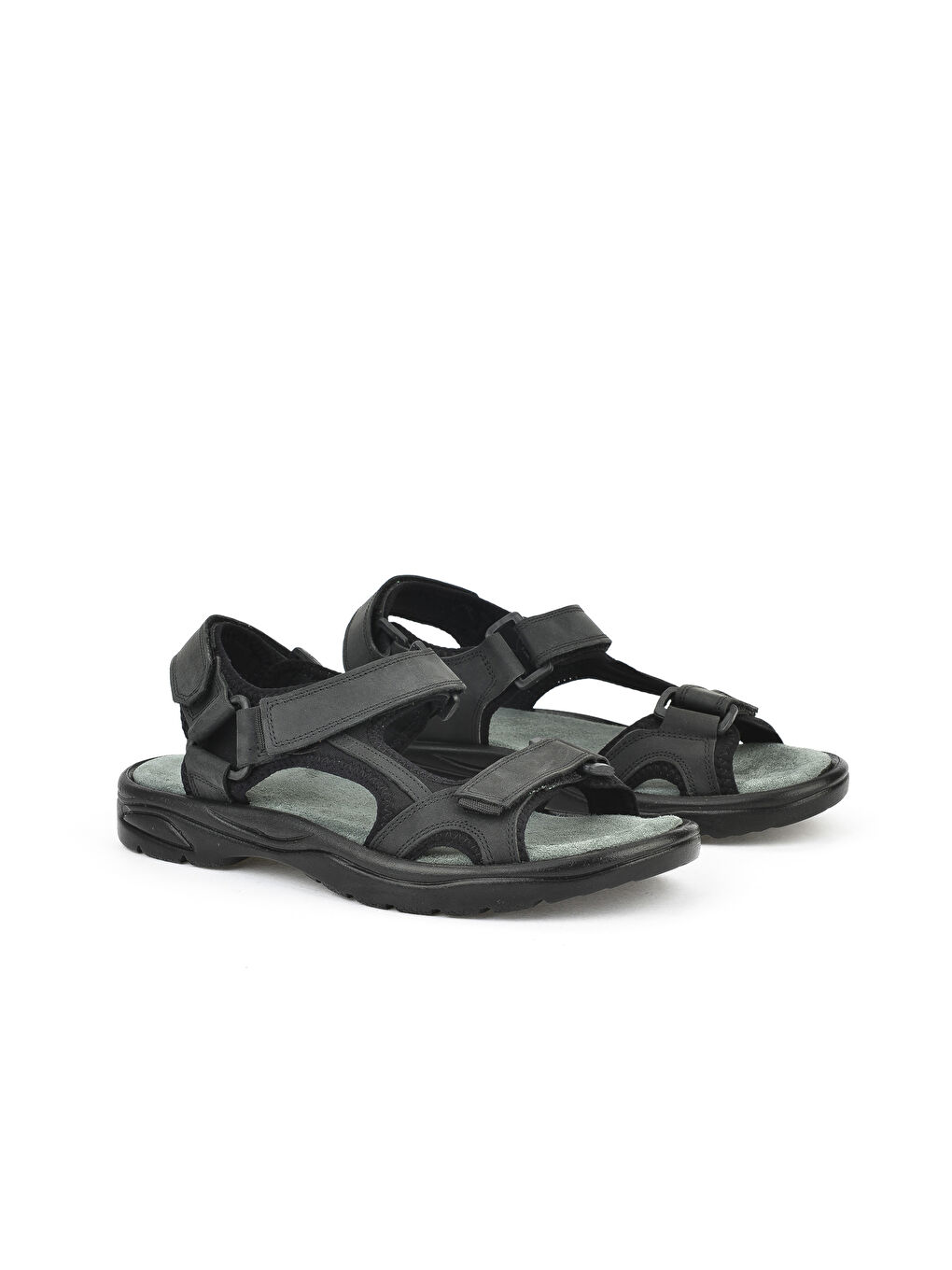 Erkek Hakiki Deri Sandalet 1511052Z5340 Siyah-1