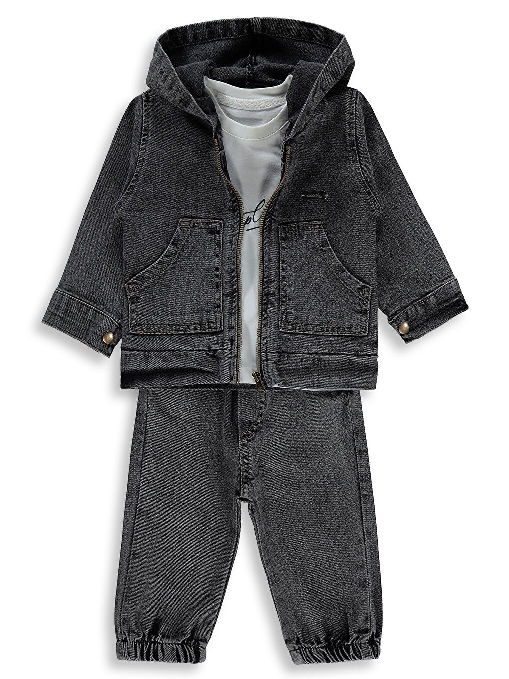 Ceketli 3 Lü 6-18 Ay Takım - Siyah