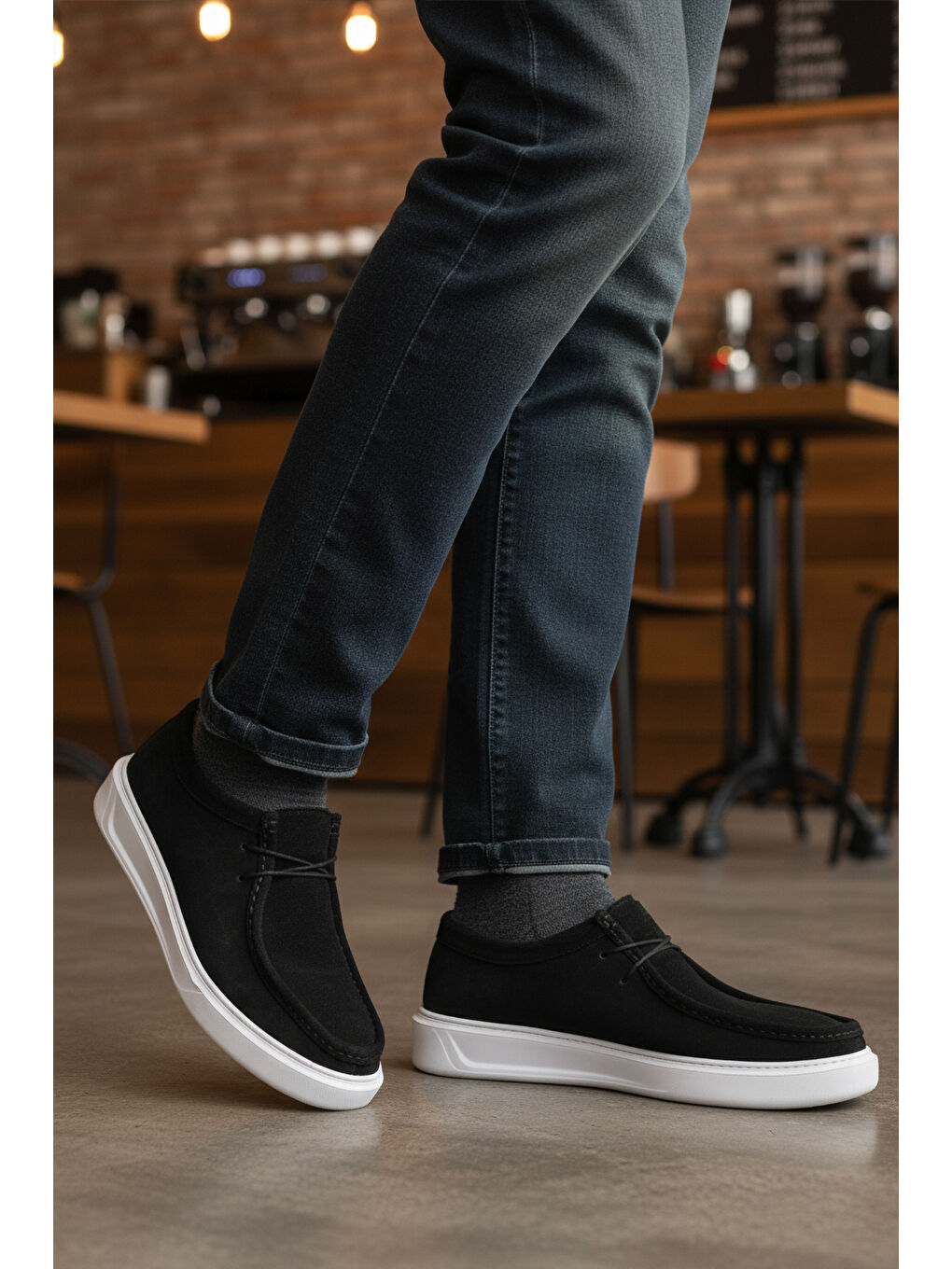 Siyah Nubuk Jel Taban Anatomik Erkek Casual Ayakkabı 1614 M-2