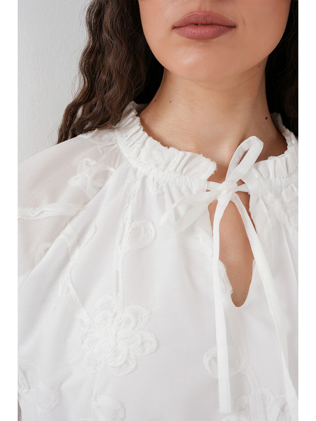 Kadın Desenli Kısa Elbise 2528 - Beyaz-4