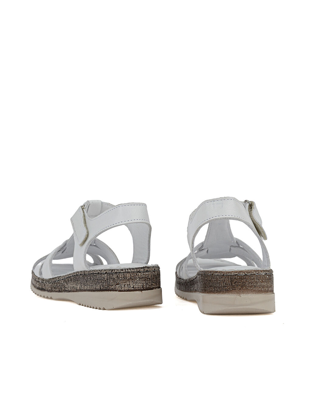 Kadın Hakiki Deri Konfor Sandalet 1611051Z030 Beyaz-2