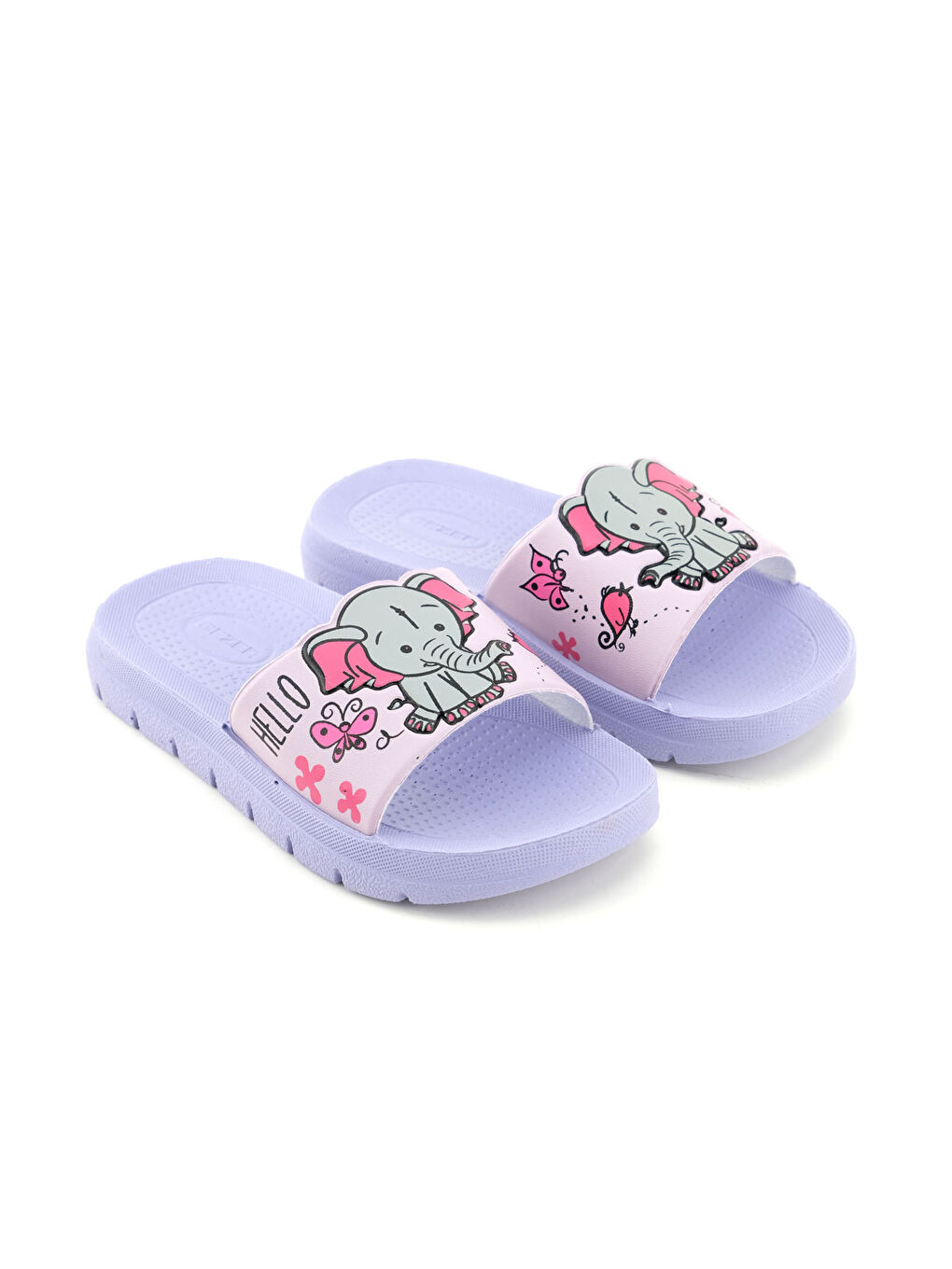 Lila Kız Çocuk Yazlık PU Islak Zemine Uygun Ev Bahçe Banyo Havuz Terlik-2