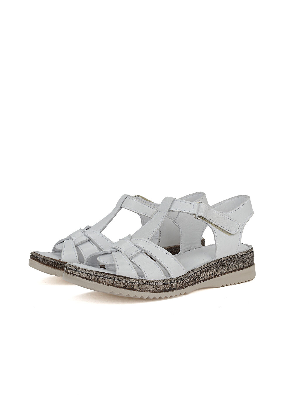 Kadın Hakiki Deri Konfor Sandalet 1611051Z030 Beyaz-4