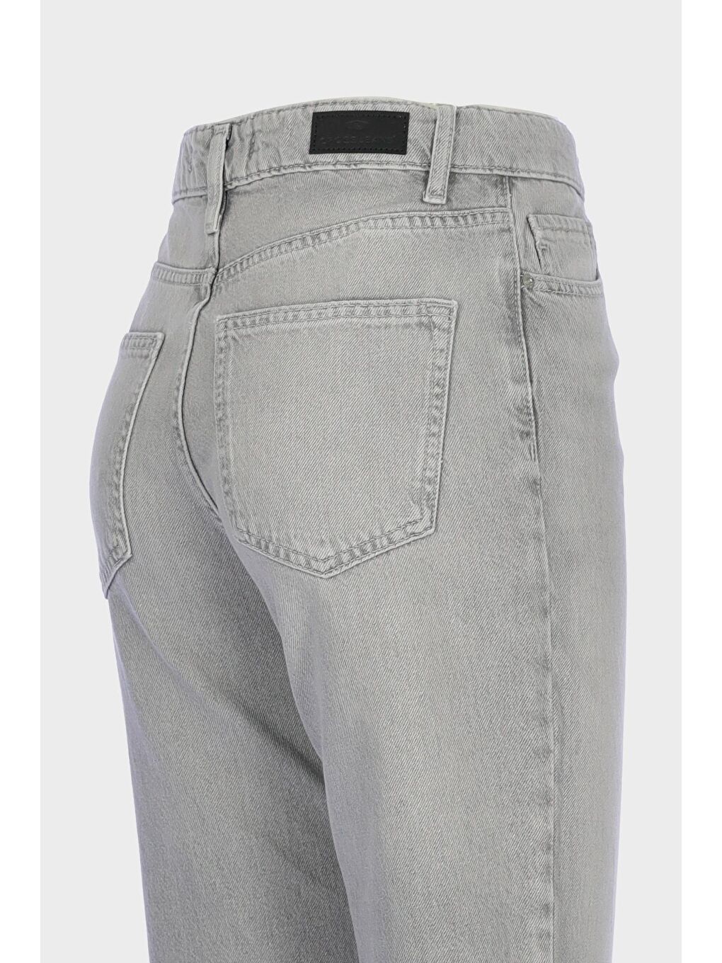 Cross Jeans Eliza Gri Yüksek Bel Patı Fermuarlı Jean Pantolon C 4518-117 - 2