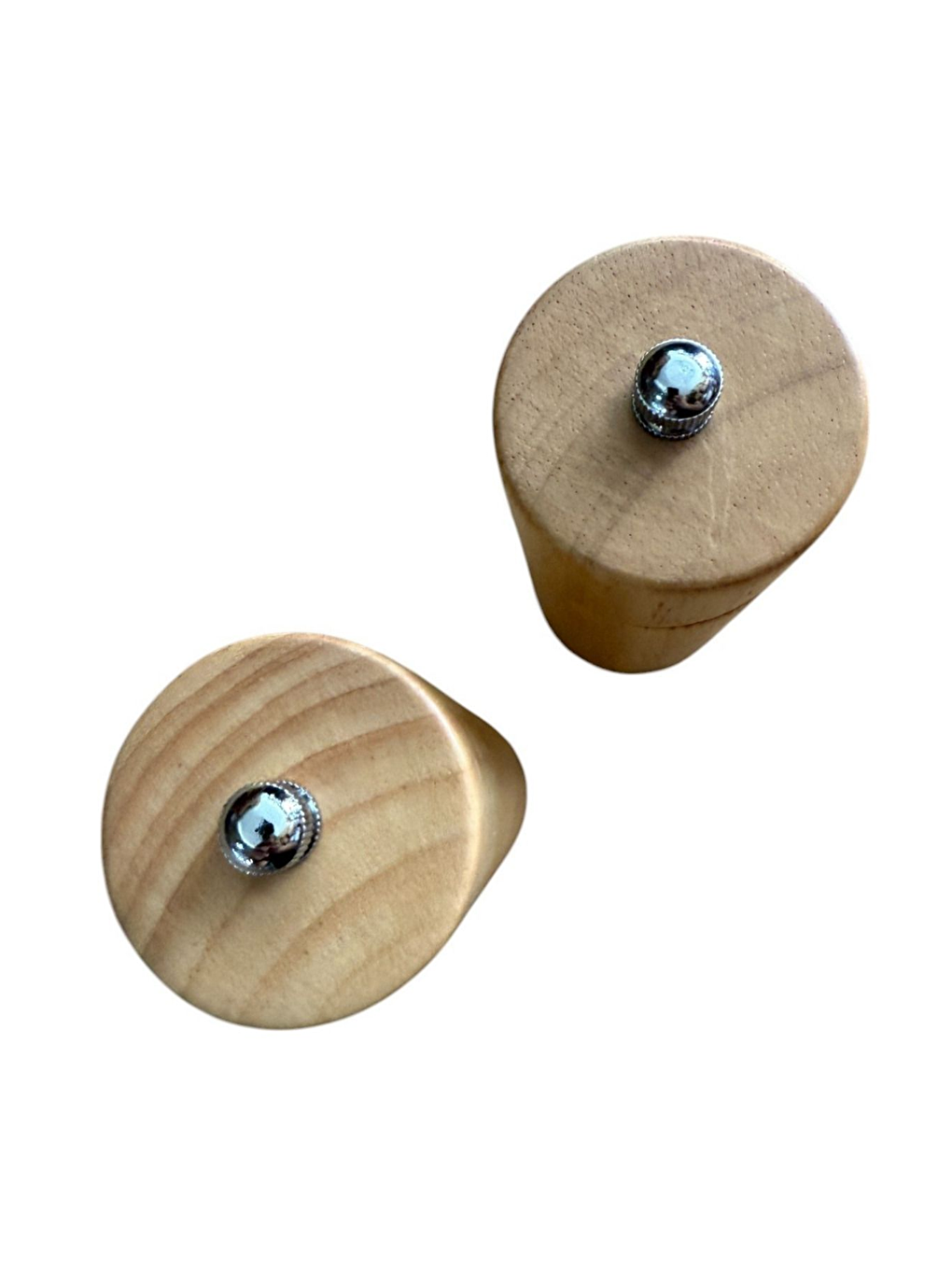 Ekru Bambu Ahşap Gövdeli Baharat Öğütücüsü 16 cm - 2 Adet - 377-2