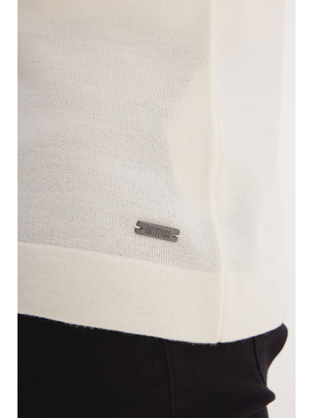 Erkek Ekru Sıcak Tutan Yünlü Normal Kesim Gömlek Yaka Cepli Triko Hırka-4
