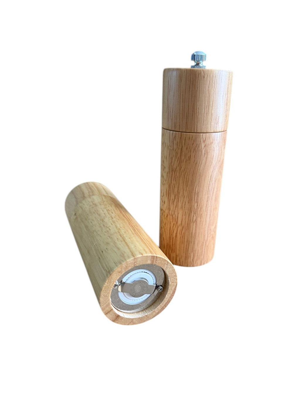 Ekru Bambu Ahşap Gövdeli Baharat Öğütücüsü 16 cm - 2 Adet - 377-3