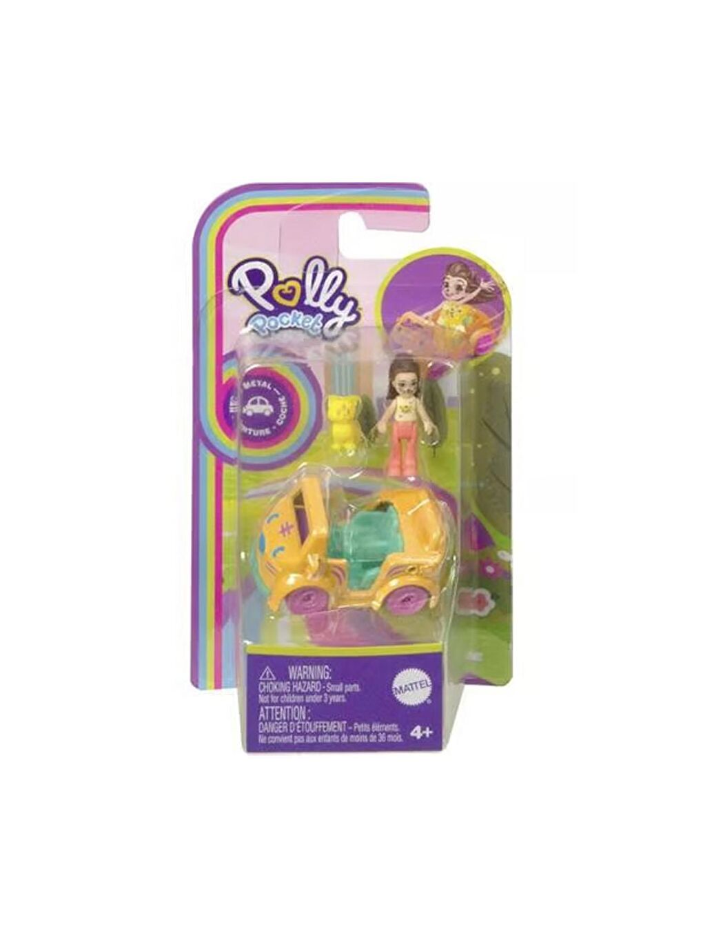 Polly Pocket Beyaz-Renklibaskı Polly Pocket'ın Muhteşem Araçları Oyun Setleri HKV60 - 1