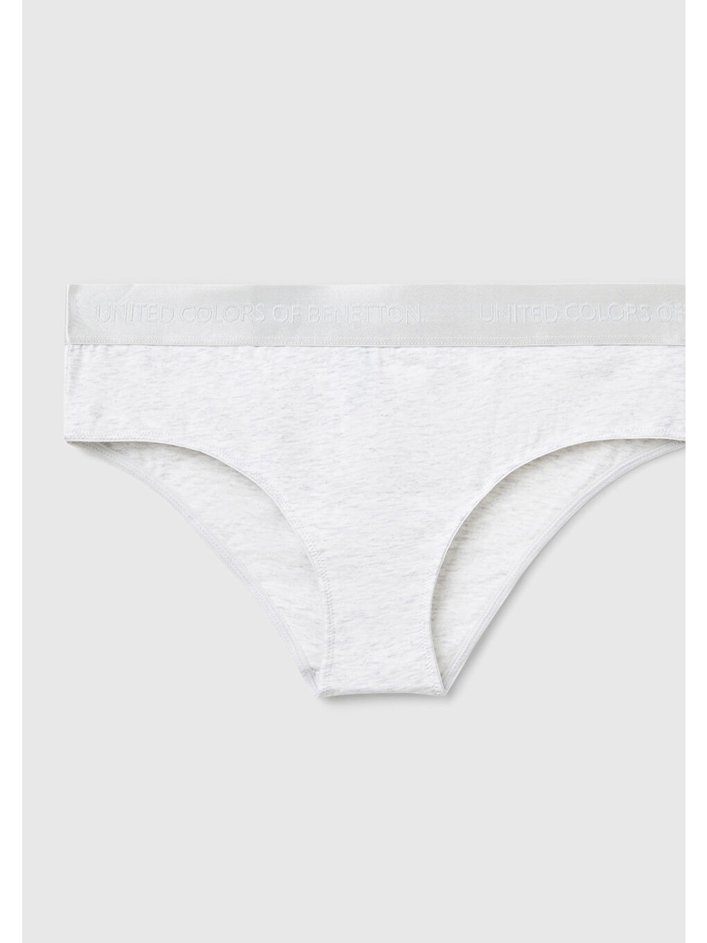 Kadın Beyaz Mix Pamuk Karışımlı Bel Bandı Logolu Hipster Kesim Külot