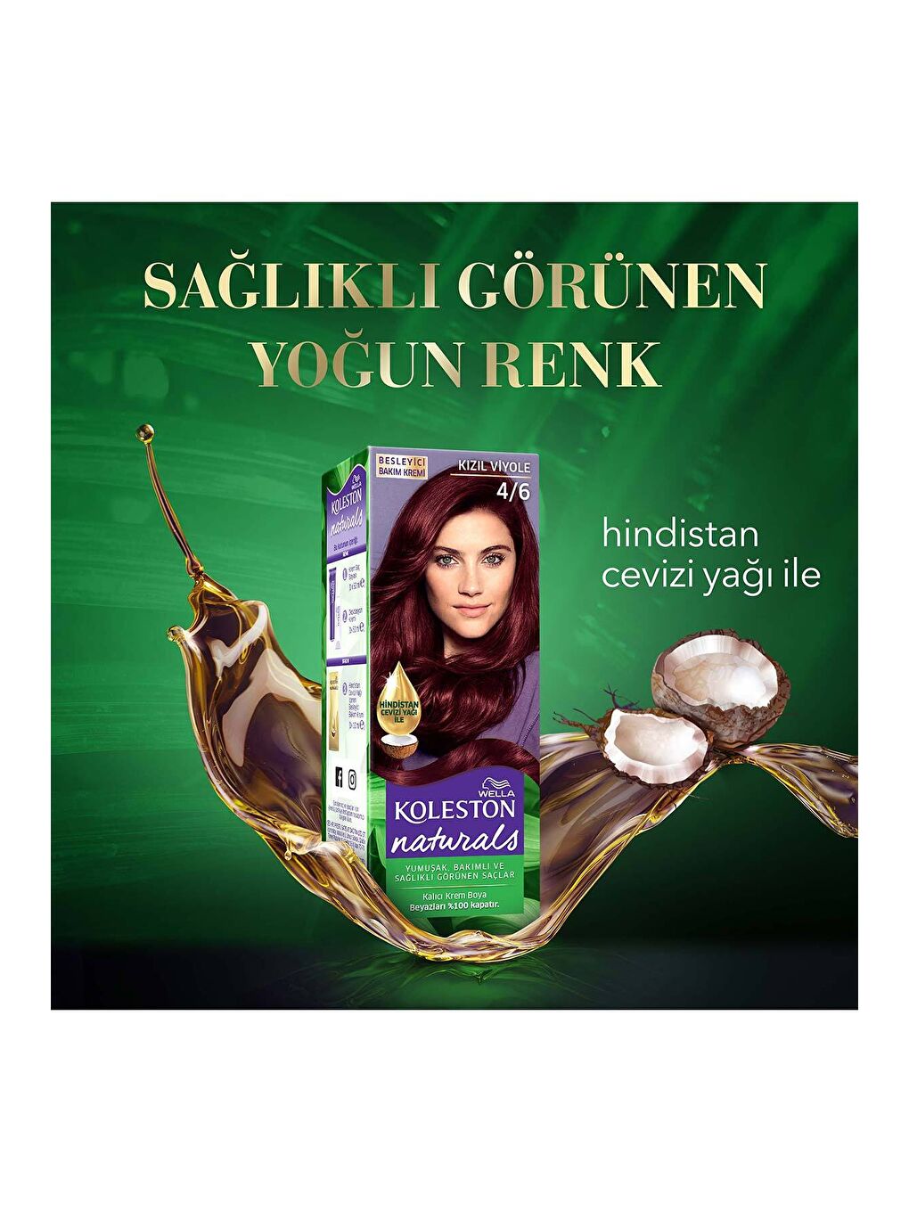 Wella Kızıl Kahve Koleston Naturals Saç Boyası 4/6 Kızıl Viyole - 5